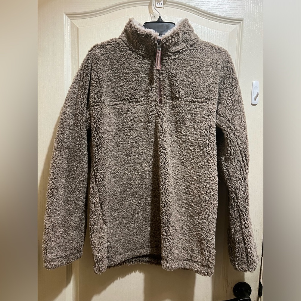 True Grit 1/4‎ Zip Sherpa Pullover Large.  See pictures for length and width
